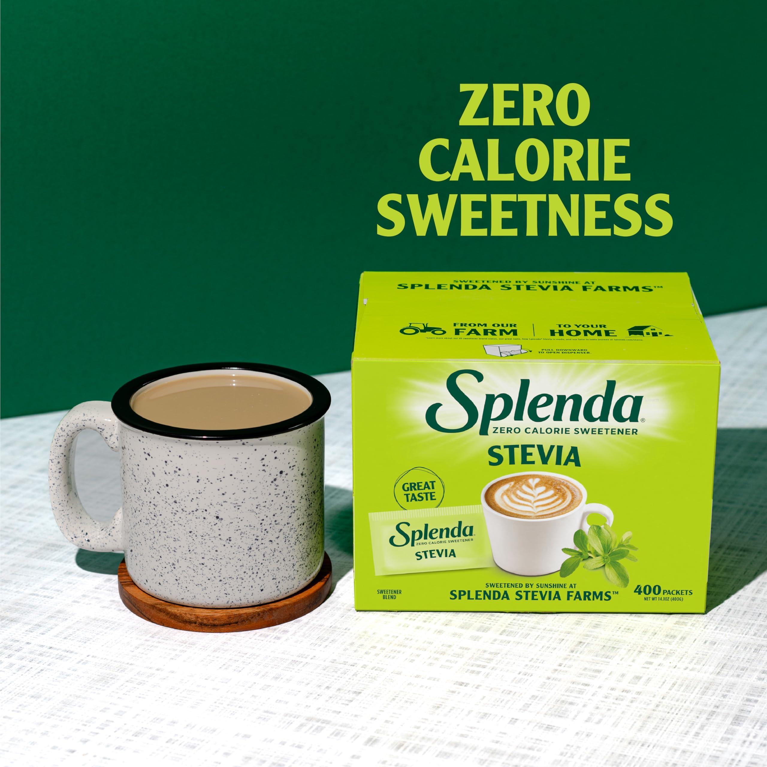 SPLENDA SPLENDA Stevia Zero Calorie Sweetener, Sugar Substitute Packets, 400 Count (Pack of 1)