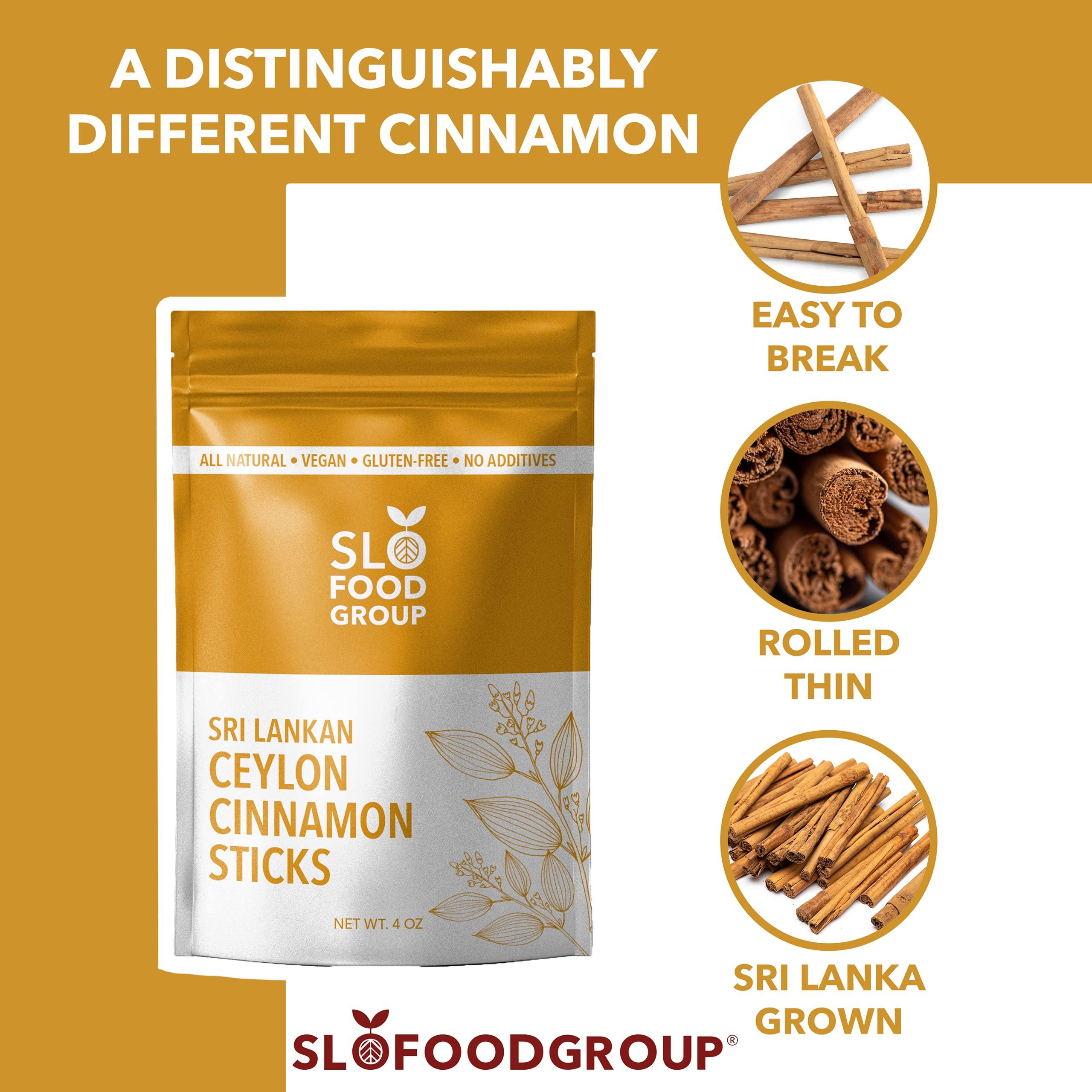 Slofoodgroup Slofoodgroup Ceylon Cinnamon Sticks - Pure Ceylon Cinnamon Quills 5 Inch Cut Cinnamon Spice from Sri Lanka, True Cinnamon - Cinnamomum Verum, 1 OZ.