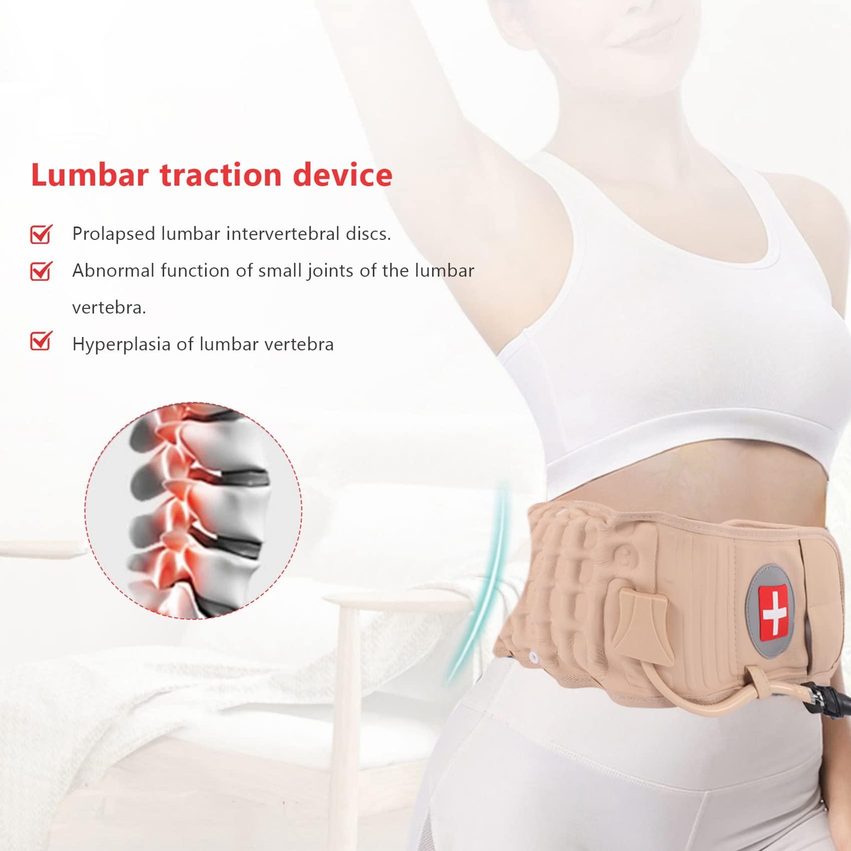 Luejnbogty Lumbar Spinal-Air Decompression Back Belt Air Traction Waist Protector Belt Pain Lower Lumbar Support Fit for 29 Inches -49 Inches