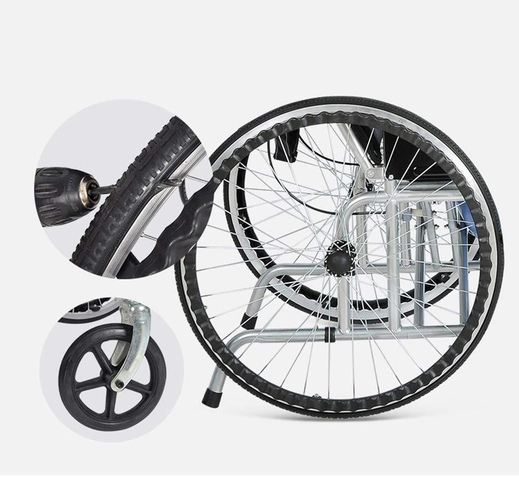 Mustbe Strong Lightweight Folding Aluminum Alloy Medical Wheelchair with Toilet Seat Multifunctional Trolley Adjustable backrest and Lifting Legs to Rest