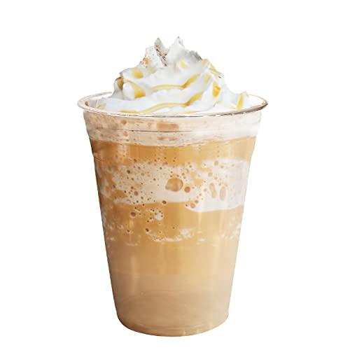 EcoQuality Clear Plastic Disposable Pet Cups | 24 oz Cups, 100 Pack | Crystal Clear PET Cup | Cold Smoothie | Iced Coffee Go Cups | Ideal for Coffee, Parfait, Juice, Soda, Cocktail, Party Cups (24oz, 100 count)