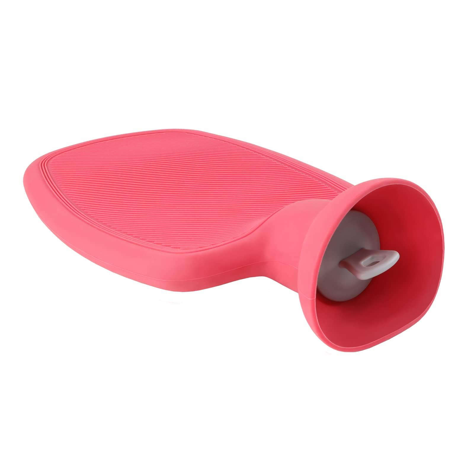 BYVOV BYVOV Silicone Hot Water Bottle,2L BPA Free,Durable Hot Water Bag for Pain Relief for Neck Shoulder,Hot Compress and Heat Therapy,Red