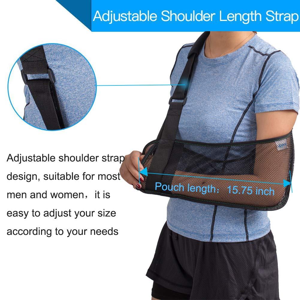TODDOBRA Mesh Arm Shoulder Sling - Medical Shoulder Immobilizer for Shower - Adjustable Arm Brace for Torn Rotator Cuff Injury - Right Left Arm for Men Women - Shower Sling for Elbow, Wrist