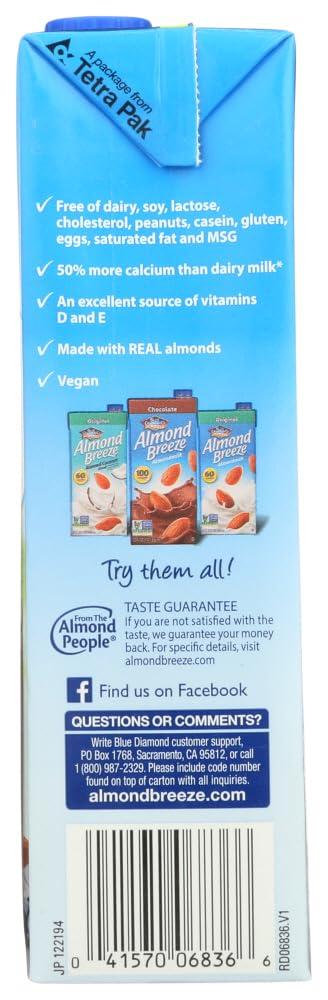 Blue Diamond Almonds Blue Diamond Almond Breeze Milk Vanilla, 32 Ounce (Pack of 12)