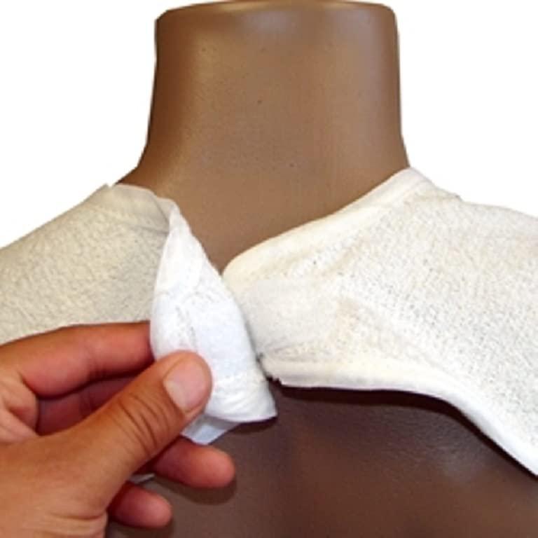 The Wright Stuff The Wright Stuff Waterproof Adult Terry Cloth Bib (White Velcro Closure)