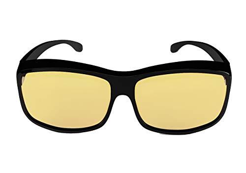 DefenderShield DefenderShield Premium Fit-Over Blue Light Blocking Glasses - Daytime - Yellow Tint to Block Harmful Blue Light from Gaming PC, Laptop and Smartphone Glare - Digital Eye Strain Protection