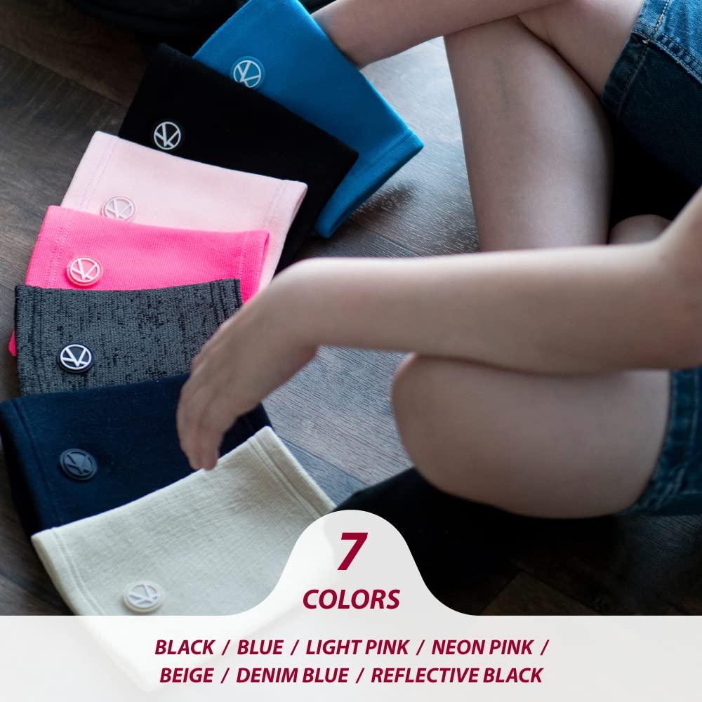 KARM KARM Kids Knee Brace Sleeve - Youth Knee Compression Sleeve for Kids, Child - Support for Pain, Sports, Football, Basketball, Gymnastics, Recovery, Boys & Girls (Neon Pink)