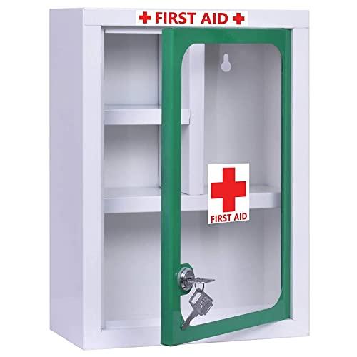 Generic sainio Emergency First Aid Kit Box with Multi Compartments for Home/School/Office