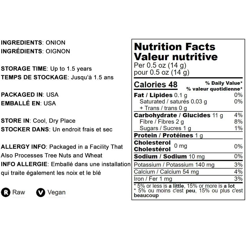 Food to Live Food to Live Onion Powder Finely Ground Dried Onions, Pure, Vegan, Bulk. Rich Onion Flavor. High in Vitamin C, Dietary Fiber. Great Seasoning for Cooking, and Baking. Perfect for Spice Blends