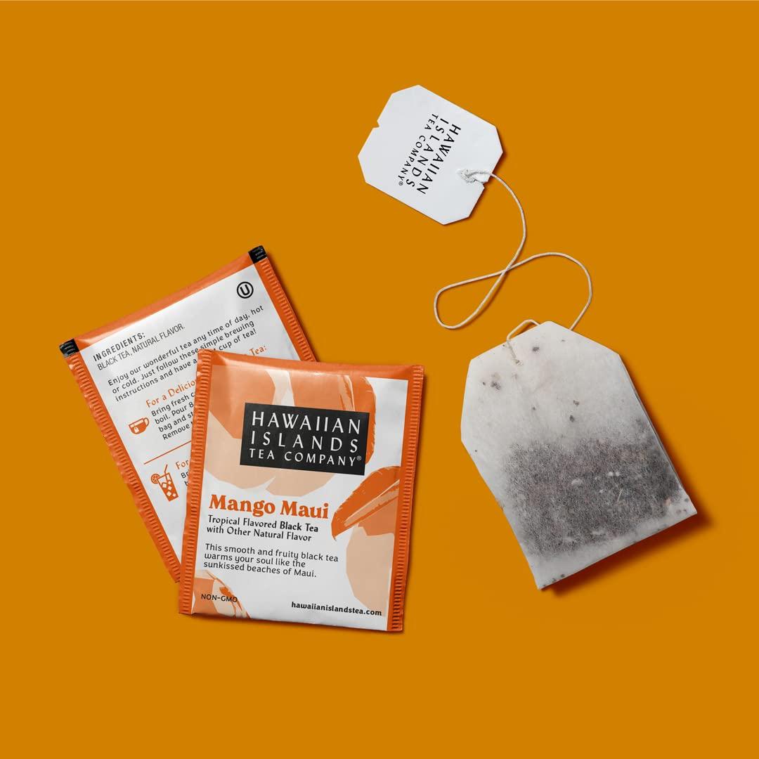 HAWAIIAN ISLANDS TEA COMPANY Hawaiian Islands Tea Company Mango Maui Black Tea, All Natural - 120 Teabags (6 Boxes)
