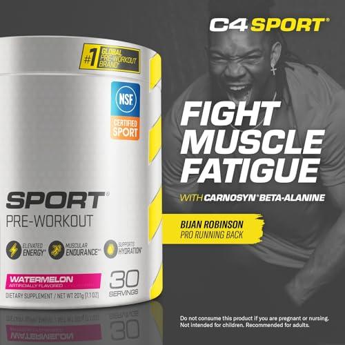 Cellucor Cellucor C4 Sport Pre Workout Powder Watermelon - Pre Workout Energy with Creatine + 135mg Caffeine and Beta-Alanine Performance Blend - NSF Certified for Sport 30 Servings