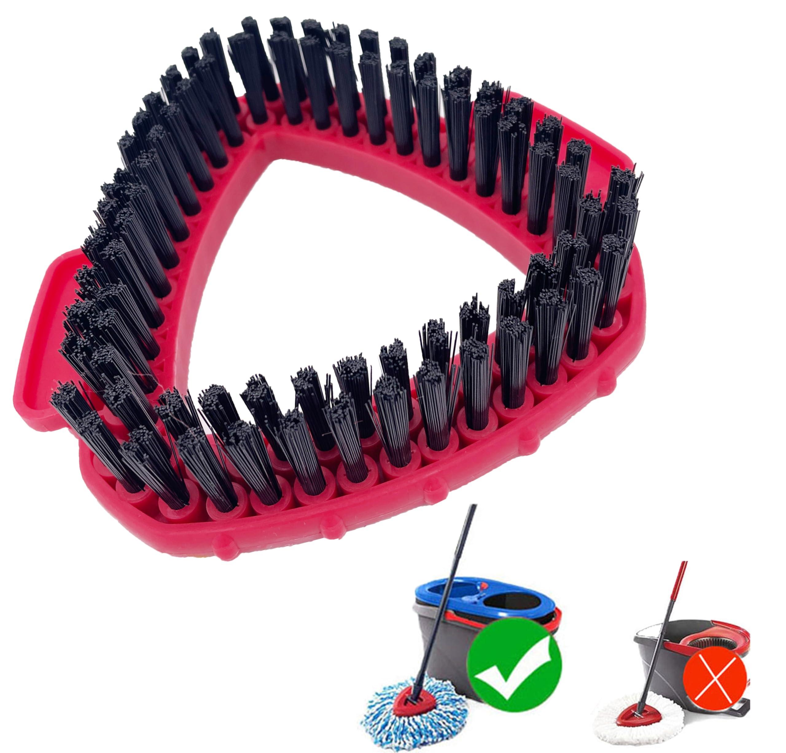 LKBBC Scrub Brush Head for O Cedar RinseClean 2-Tank System, Spin Mop Scrub Brush Head for Floor Cleaning, Triangle Hard Bristle Scrub Brush Head Replacement Attachment for Bathroom and Kitchen