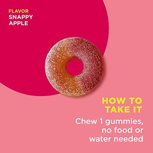 OLLY OLLY Metabolism Gummy Rings, Apple Cider Vinegar, Vitamin B12, Chromium, Energy and Digestive Health, Chewable Supplement, Apple Flavor, Twin Pack - 60 Count