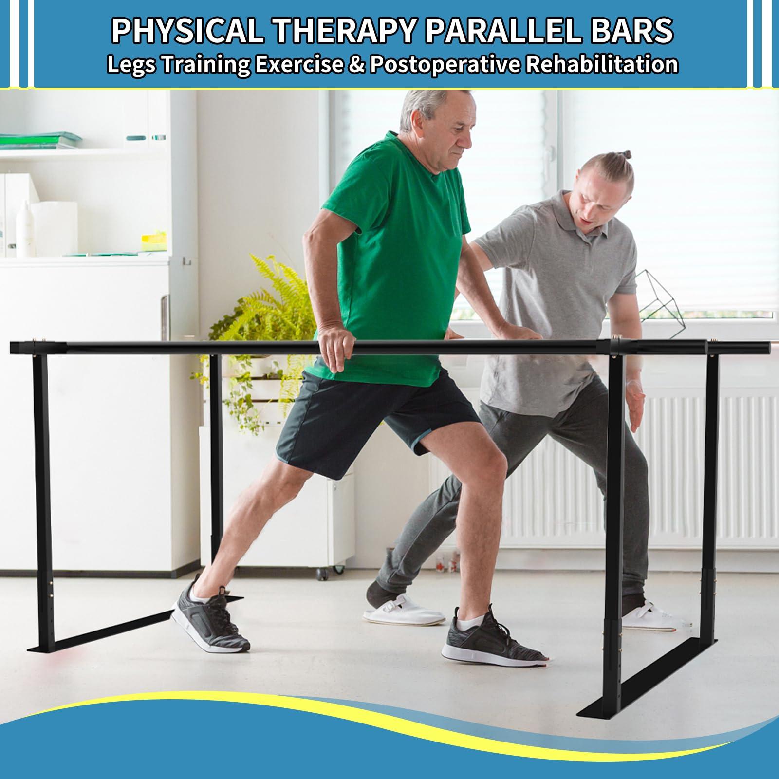 yeezoo Physical therapy parallel bars, Walking assist bar for rehab & walking balance issues, Adjustable height & width (8FT)