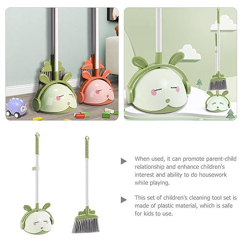 Holibanna Holibanna 1 Set Kids Toys Desktop Cleaning Tools Child Broom Housekeeping Cleaning Tool for Kids Broom Helper Small Cleaning Dustpan Broom and Dustpan Cartoon Household Products Pp Toddler