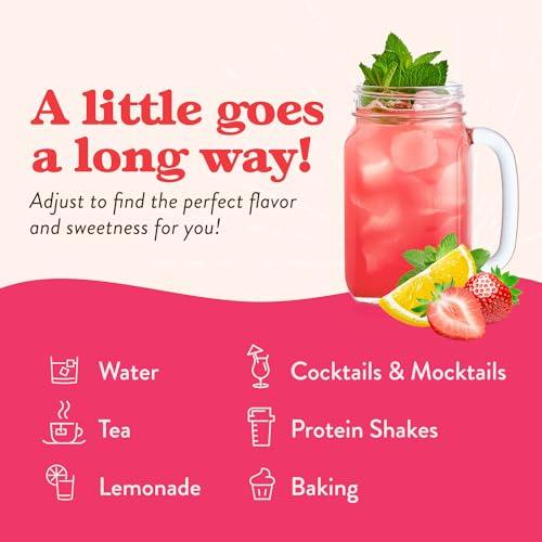 Jordan\'s Skinny Mixes Jordan\'s Skinny Mixes Sugar Free Syrup, Strawberry Lemonade Flavor, Flavored Water Enhancer, Drink Mix for Ice Tea, Lemonade & More, Zero Calorie Flavoring, Keto Friendly, 25.4 Fl Oz, 1 Pack