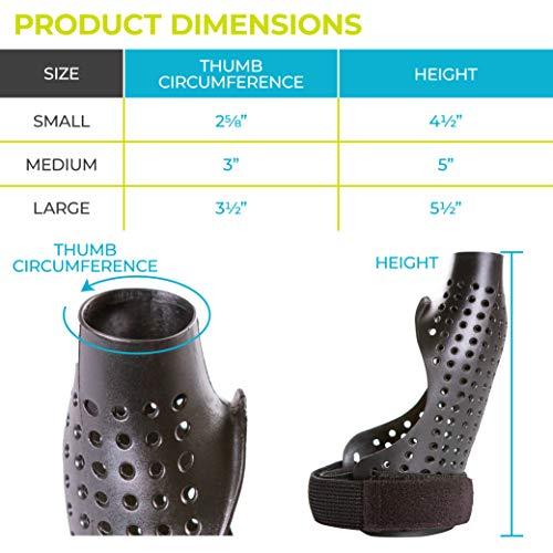 BraceAbility BraceAbility Hard Plastic Thumb Splint | Arthritis Treatment Brace to Immobilize & Stabilize CMC, Basal and MCP Joints for Trigger Thumb, Tendonitis Pain, Sprains (Small Right)