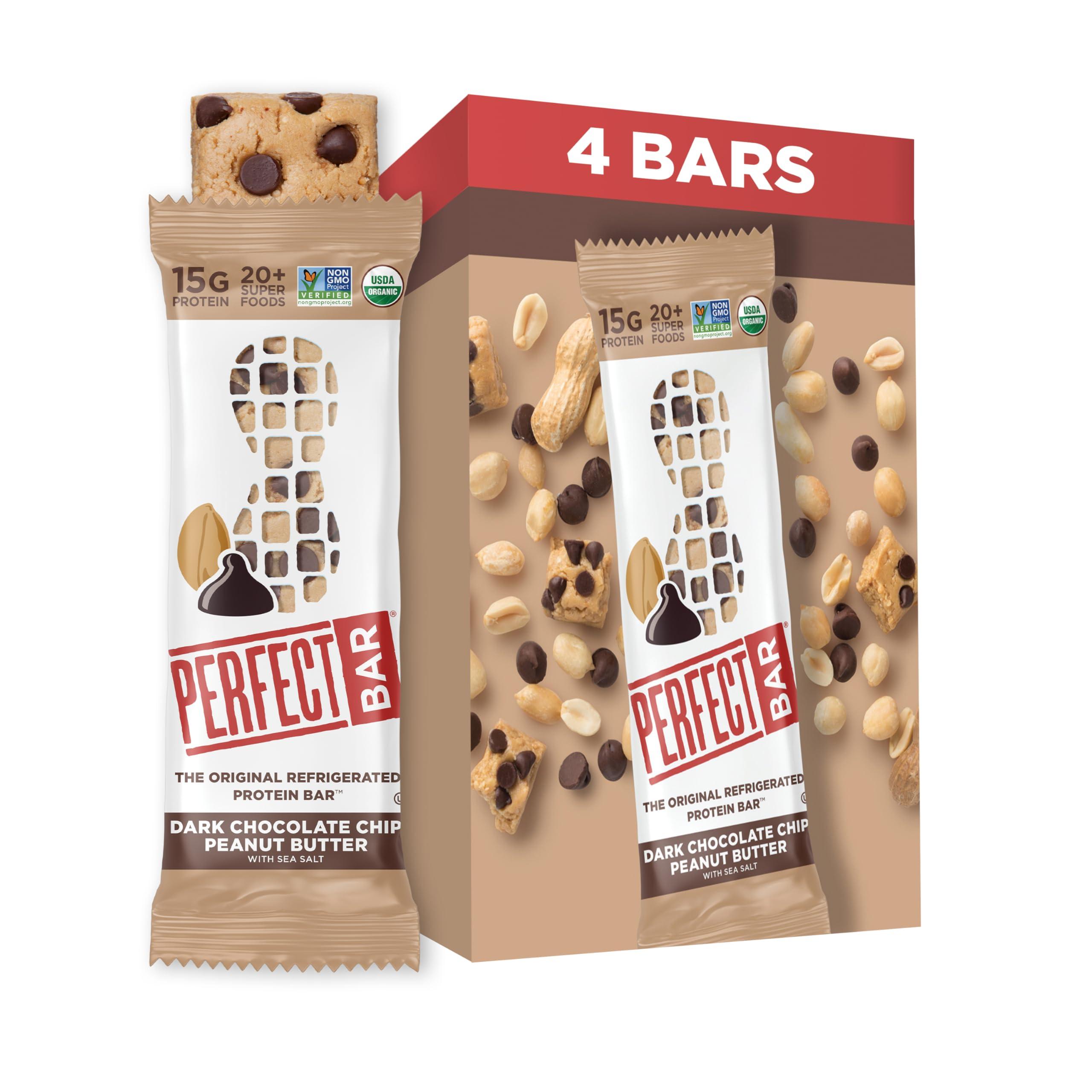 Perfect Bar Perfect Bar Gluten-Free Dark Chocolate Chip Peanut Butter Protein Bar, 4 count, 2.3 oz