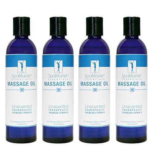 Master Massage Master Massage Unscented Superior Grade Massage Oil 8ozper Bottle (4count), 1count, Clear