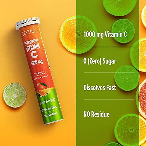ORZAX ORZAX Vitamin D3 2000 IU Softgels and Vitamin C Effervescent 20 Tablets, Bundle