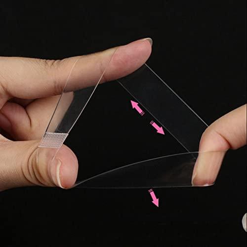 QUUPY 5 Pairs Women Silicone Transparent Invisible High Heel Shoe Straps for Holding Loose High Heel Reusable Clear Ankle Straps