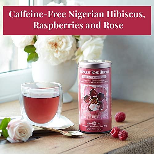 The Republic of Tea The Republic of Tea Raspberry Rose Hibiscus Tea, 250 Tea Bags, Caffeine-Free Herbal Tea