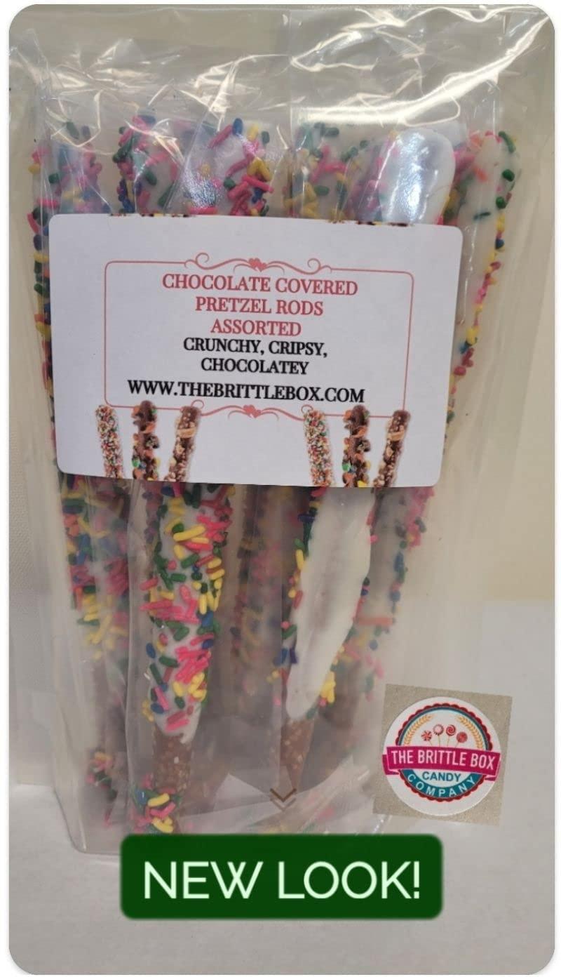Generic Chocolate Pretzel Rods Assorted 20 Pack With Toppings