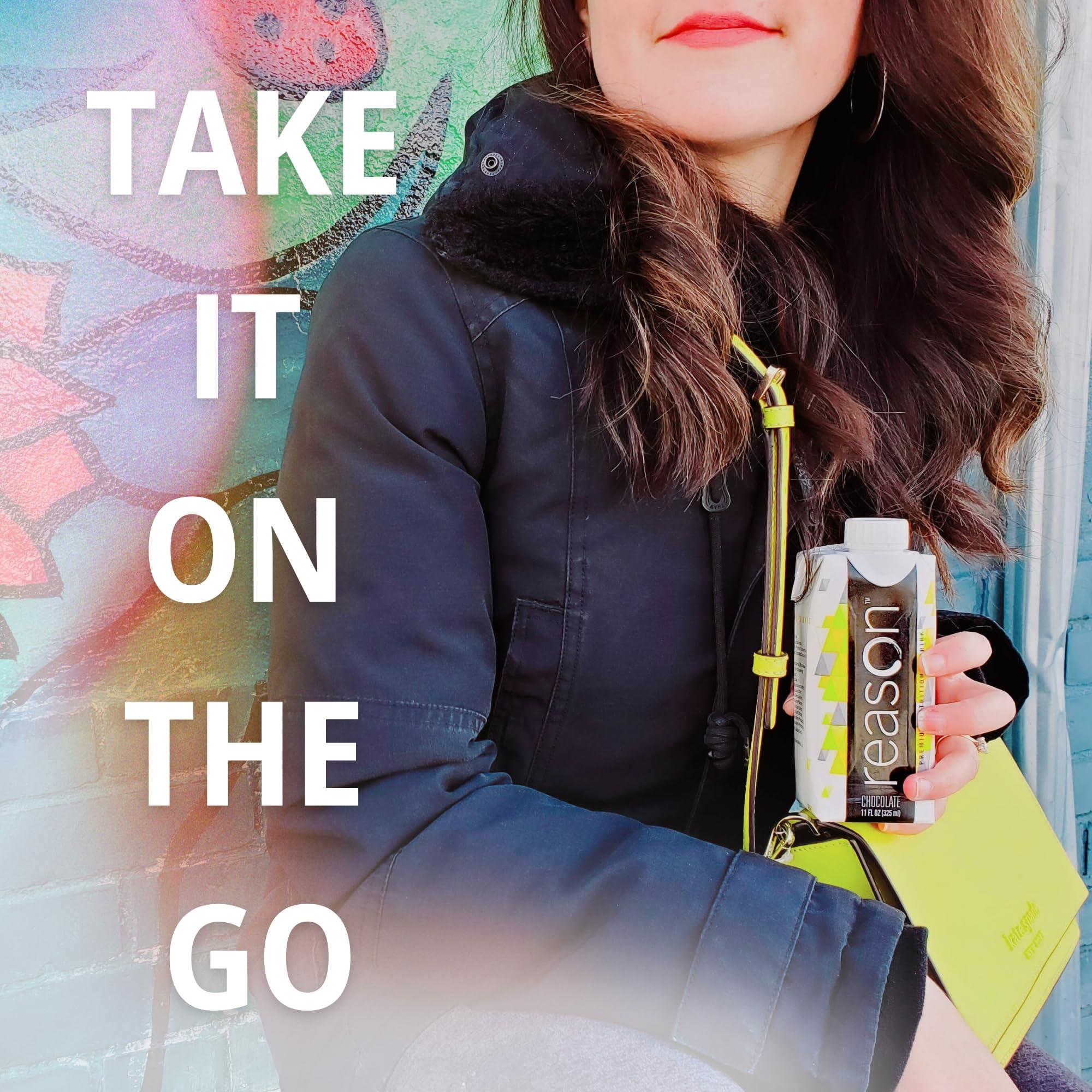 Reason Reason Premium High Calorie Protein Drink - Free of Soy, Gluten, Artificial Flavors, Sweeteners - Lactose-Friendly - Great for Tube-Feeding - Vanilla, 11 oz, 12 Count