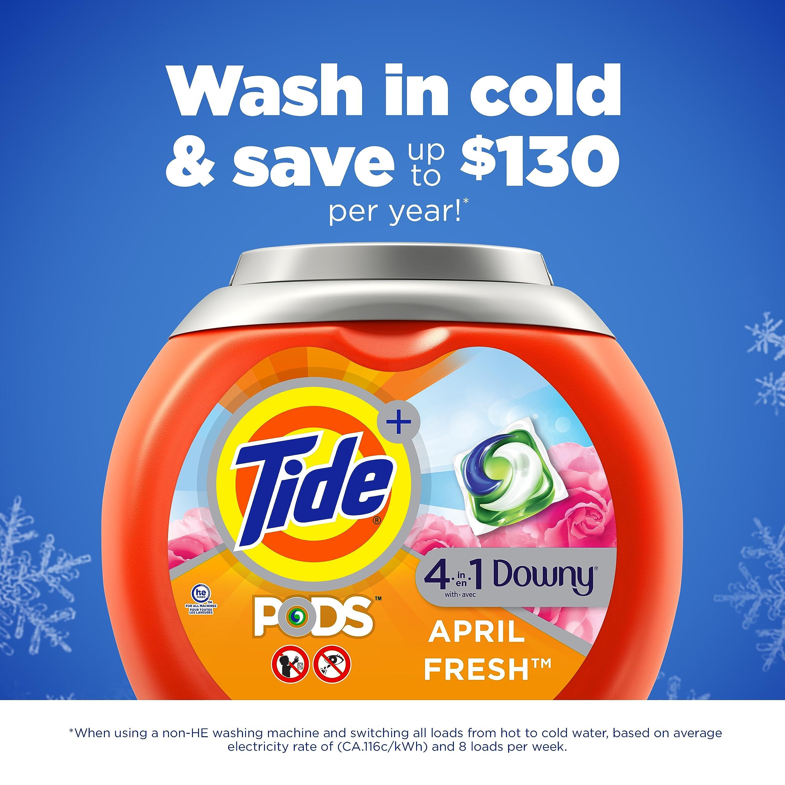 Tide Tide PODS with Downy Liquid Laundry Detergent Pacs April Fresh 57 count