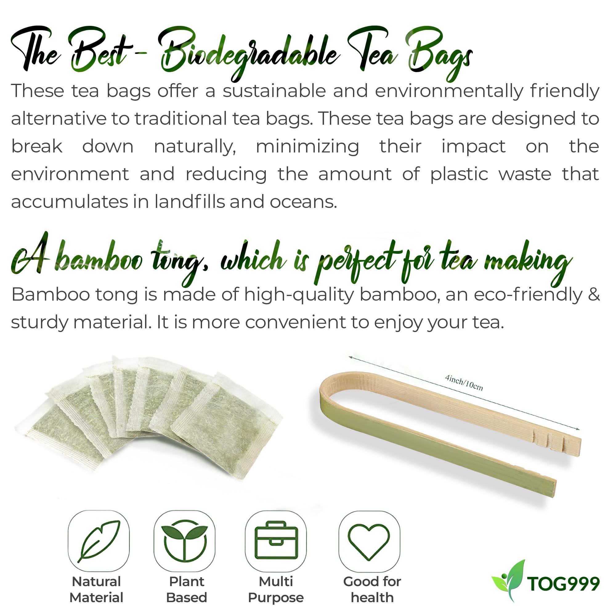 TOG999 100 Tea Bags Relieves Constipation Natural Tea, Blend of Senna Leaves - Peppermint - Licorice - Fennel, 100% Natural Ingrendients, Hand-made Herbal Tea, No Sugar, No Caffeine, No Gluten, Vegan.