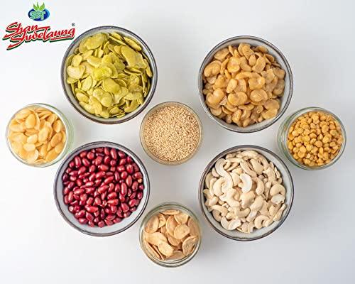 Shan Shwe Taung Myanmar Tea Leaf Salad Kit (Zayan Tea Leaf Dressing Non Spicy + Assorted Fried Bean) Laphet Thoke - 1.4 lb