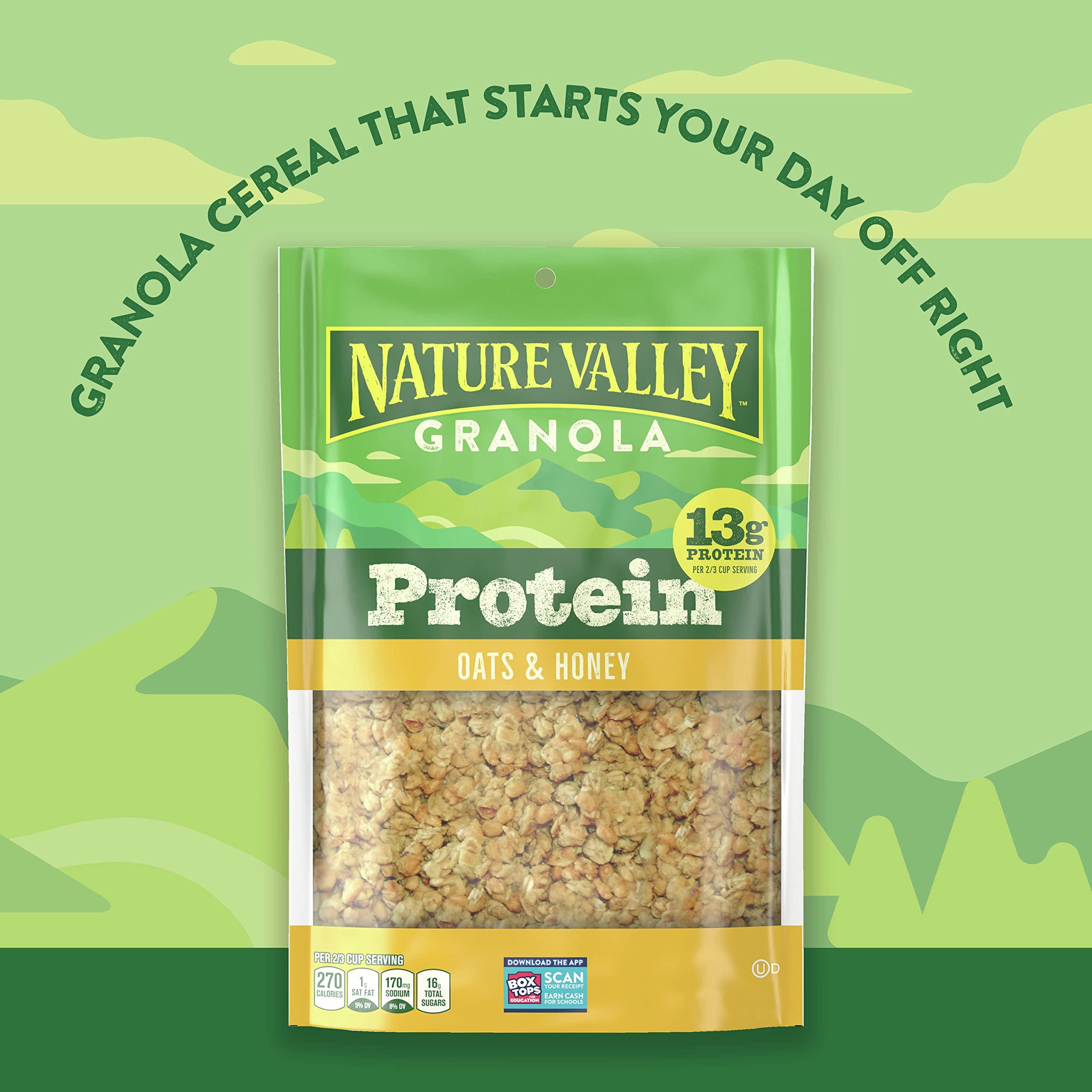 Nature Valley Nature Valley Protein Granola, Oats and Honey, Family Size, Resealable Bag, 17 OZ
