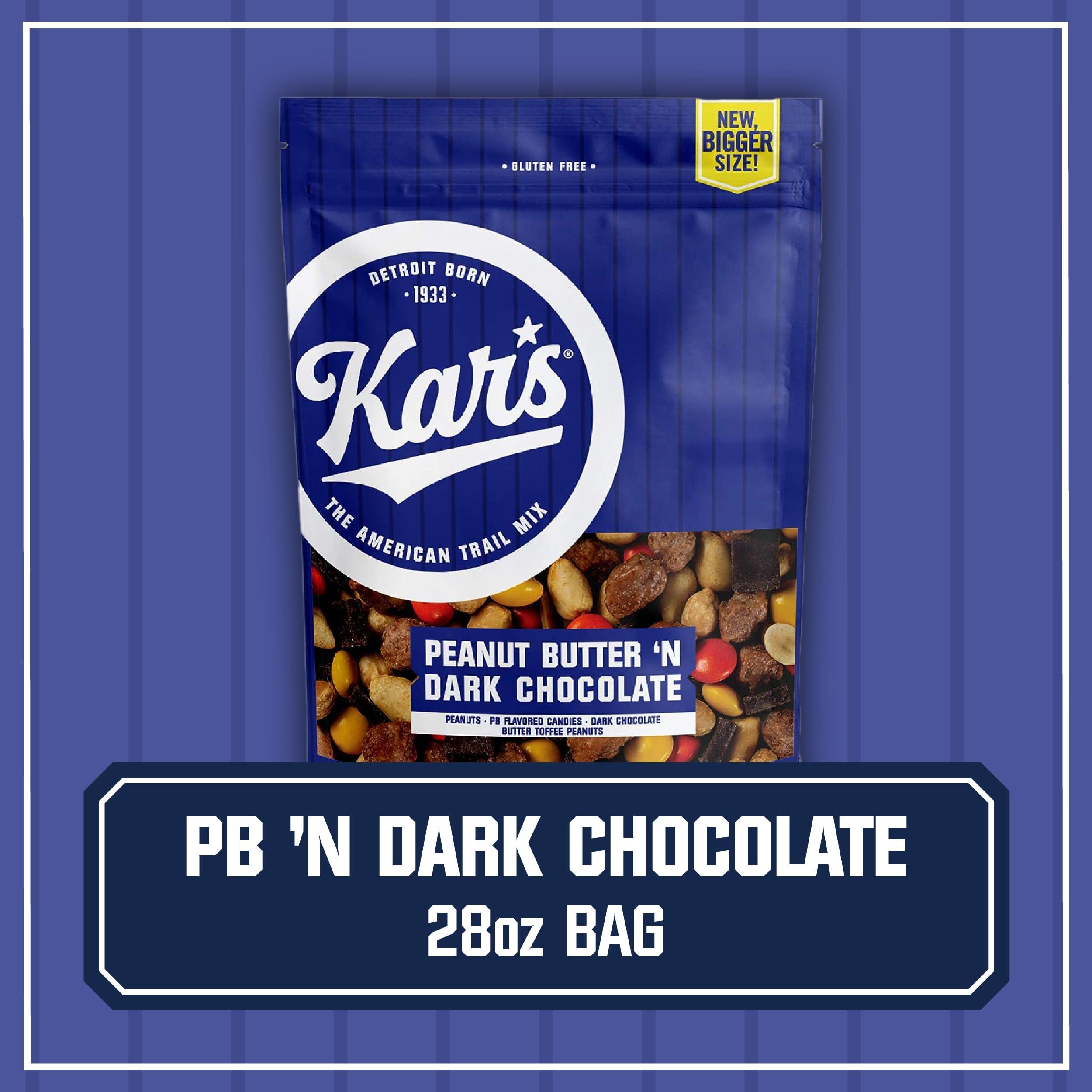 Kar's Kars Nuts Peanut Butter n Dark Chocolate Trail Mix, 28 oz Resealable Pouch (Pack of 1), Gluten-Free Snack Mix