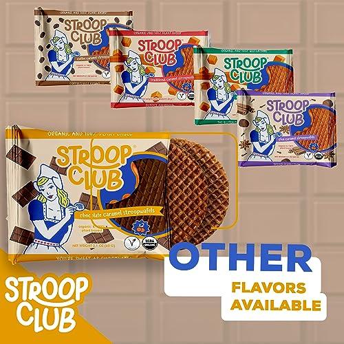 Stroop Club Stroop Club Organic Chocolate Infused Stroopwafel Caramel Treats | Vegan, Plant-Based and Dutch-Approved Indulgence - 12 Chocolate Waffle cookies (6 Pack of 2)