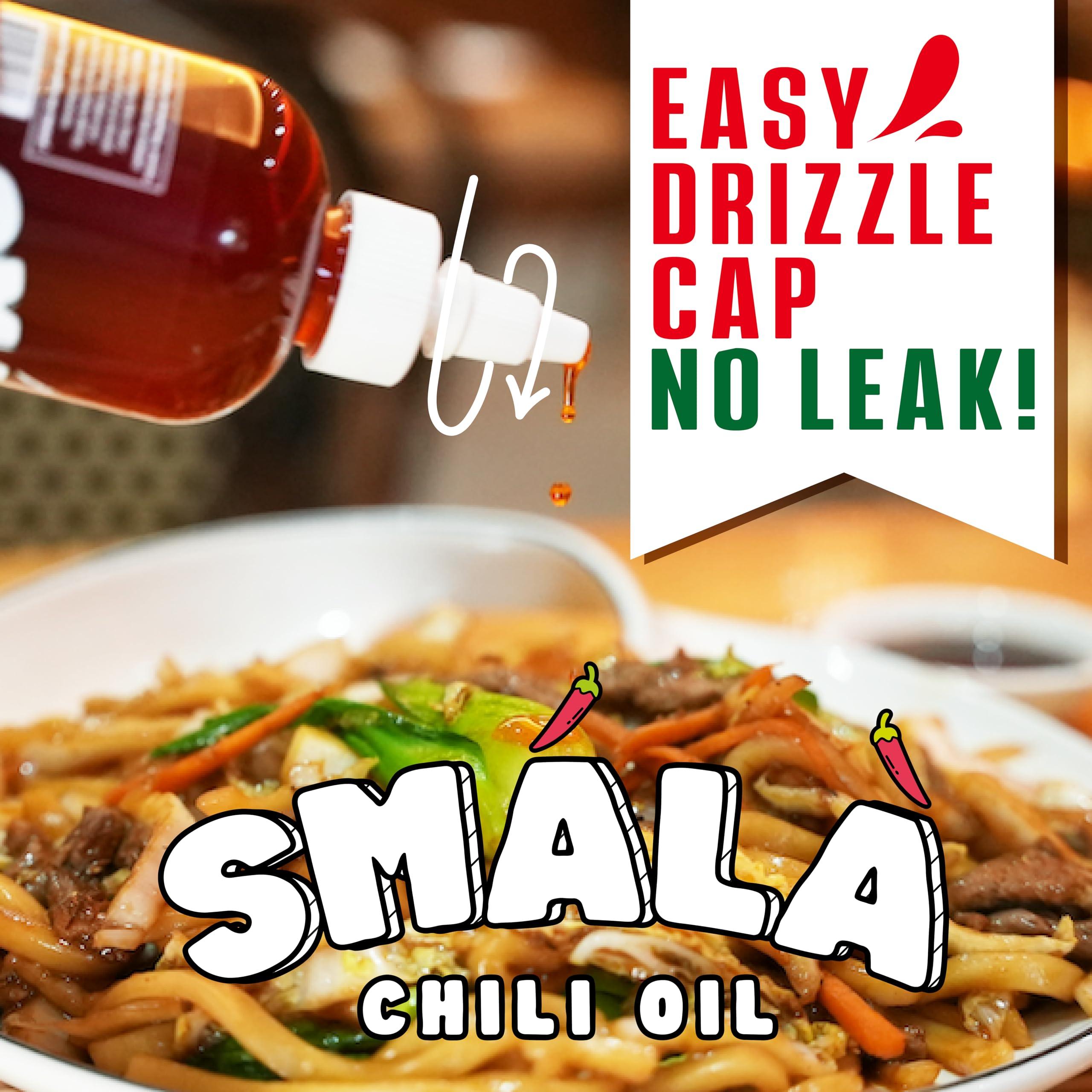Smala Sauce Smala Chili Oil Sauce - Tingly, Spicy, Savory, Umami - Perfect For Pizza, Meat, Veggies, Ramen, Noodles, Dumplings - Garlic, Onion, Sichuan Pepper - Made In USA - Vegan, Gluten Free (6 oz - 1 Pack)