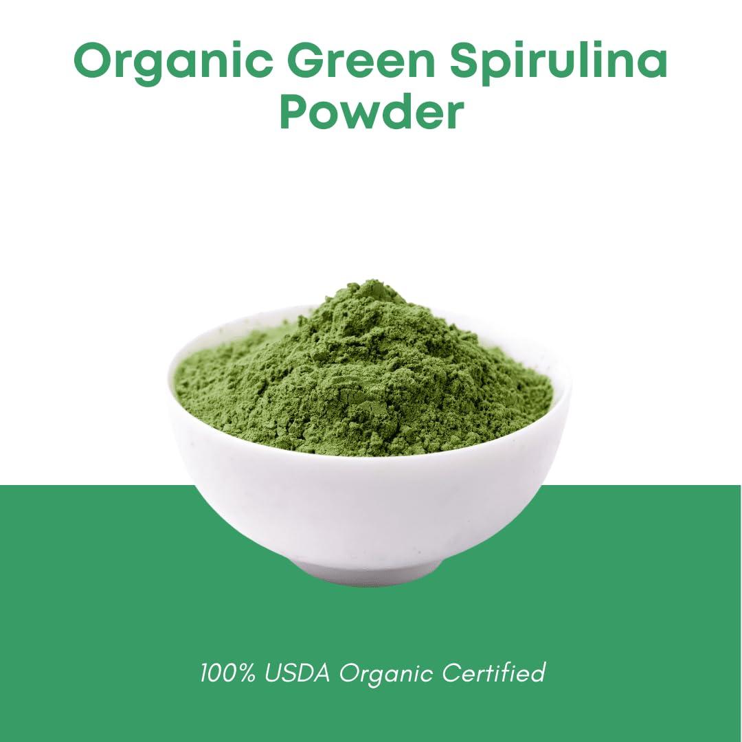 Dr. Botanical Health Dr. Botanical Health Green Spirulina Powder - Plant Based Superfood - Blue-Green Algae, No Fishy Smell, Natural Food Coloring for Smoothies & Protein Drinks - USDA Organic, Vegan, Gluten Free