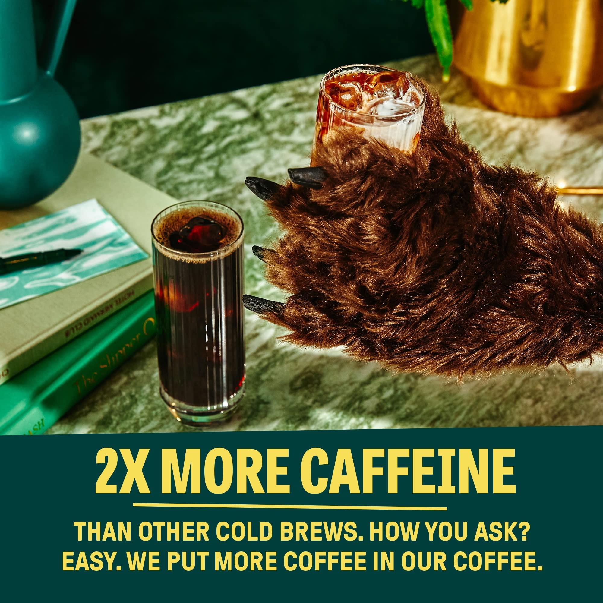 Wandering Bear Wandering Bear Extra Strong Organic Cold Brew Coffee, Variety Pack, 32 fl oz, 3 pack - Straight Black, Vanilla, & Mocha - Ready to Drink Iced Coffee, Cold Brewed Coffee, Cold Coffee