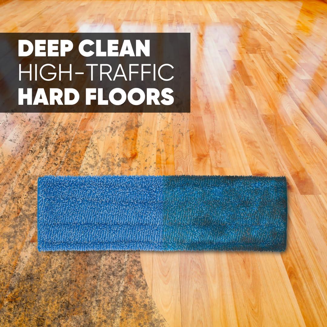 Microfiber Wholesale Microfiber Wholesale 18\" Absorbent Microfiber Wet Mop Pad - Reusable, Machine Washable, Refills (2 Pack)