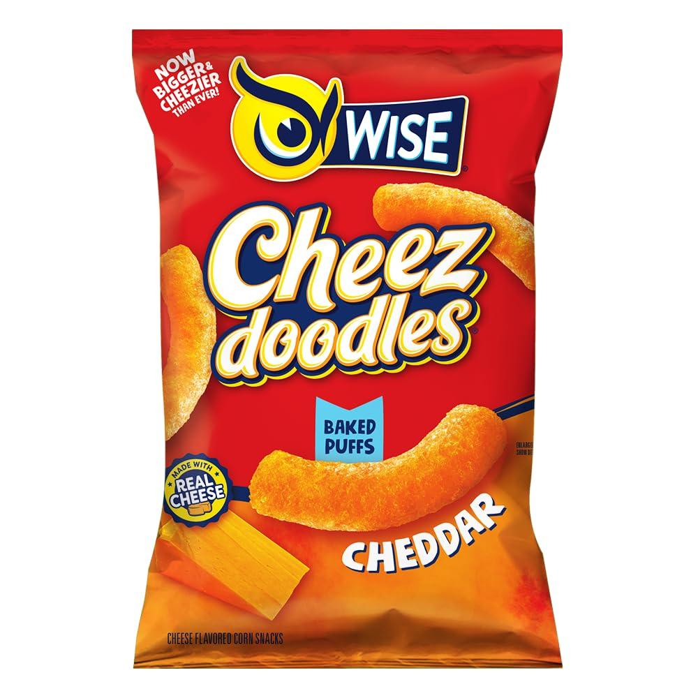 Wise Wise: Puffed Cheez Doodles Made With Real Cheese Corn Snacks, 9.5 Oz