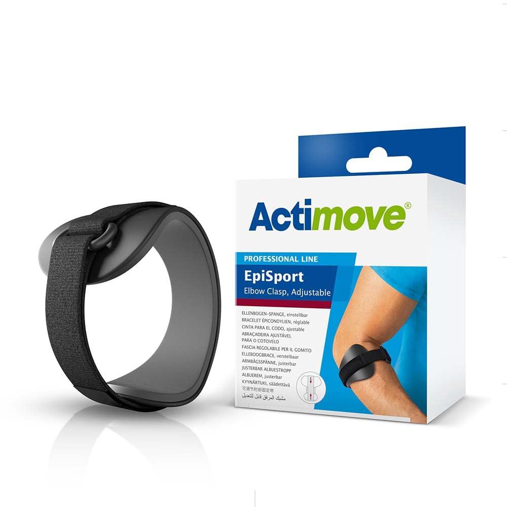 Actimove Actimove Professional EpiSport Epicondylitis Clasp for Men/Women | Tennis Elbow Strap Tendonitis Arm Band, Counterforce Brace & Elbow Band for Bursitis, Tendon Pain Relief, Black, X-Large