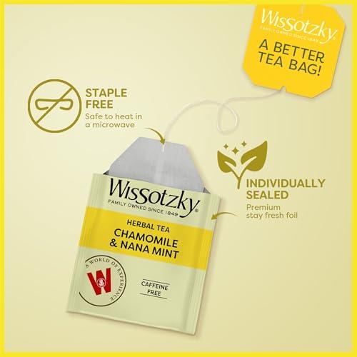 Wissotzky Tea Wissotzky Chamomile Tea with Nana Mint, Herbal Tea, 20 Tea Bags | Caffeine Free | Soothing Blend | Sleep Support