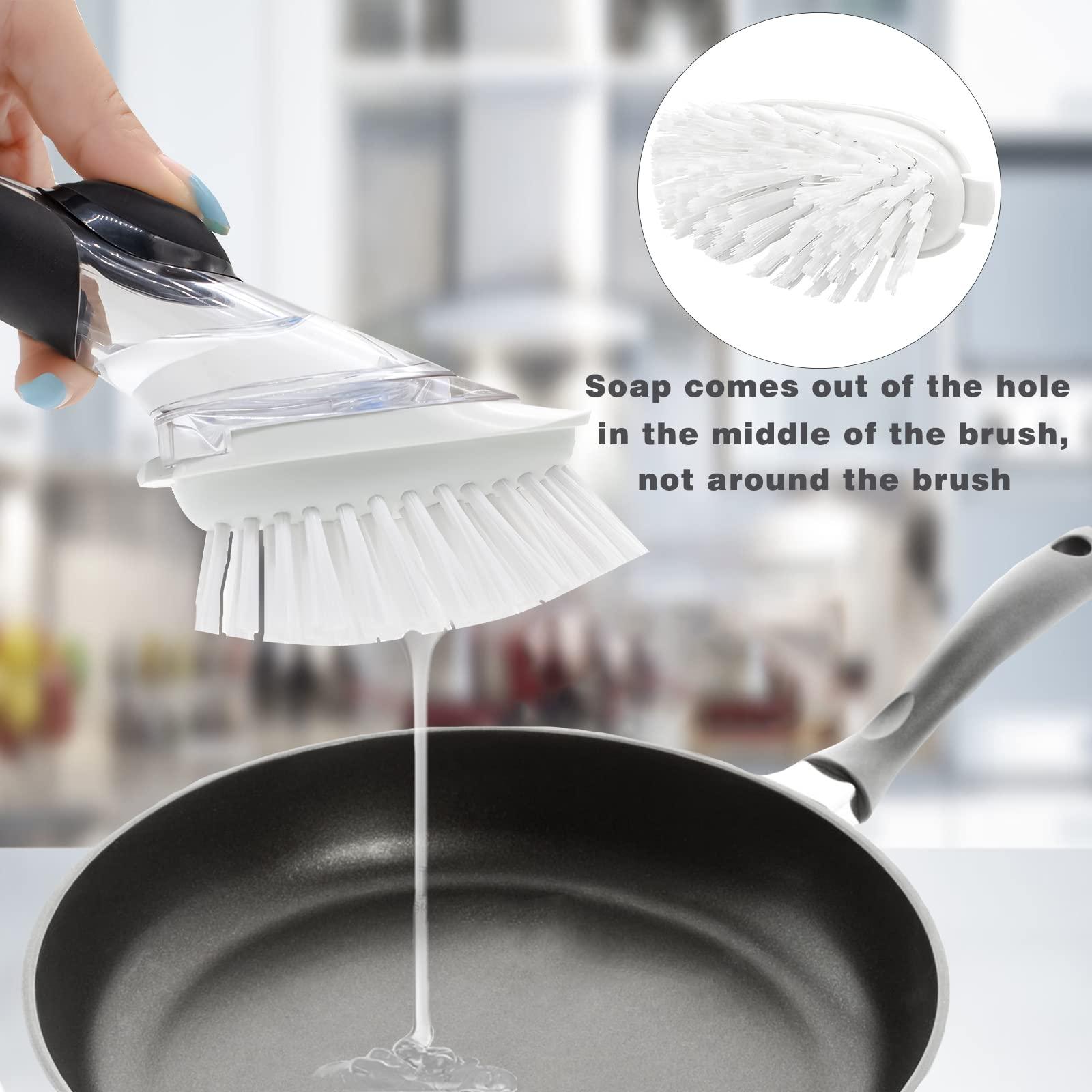 Shadowgallery 4 Pack Brush Refills for OXO Dish Brush(Grey)/(White)