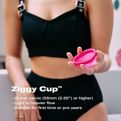 INTIMINA Intimina Ziggy Cup – Extra-Thin Reusable Menstrual Cup with Flat-fit Design