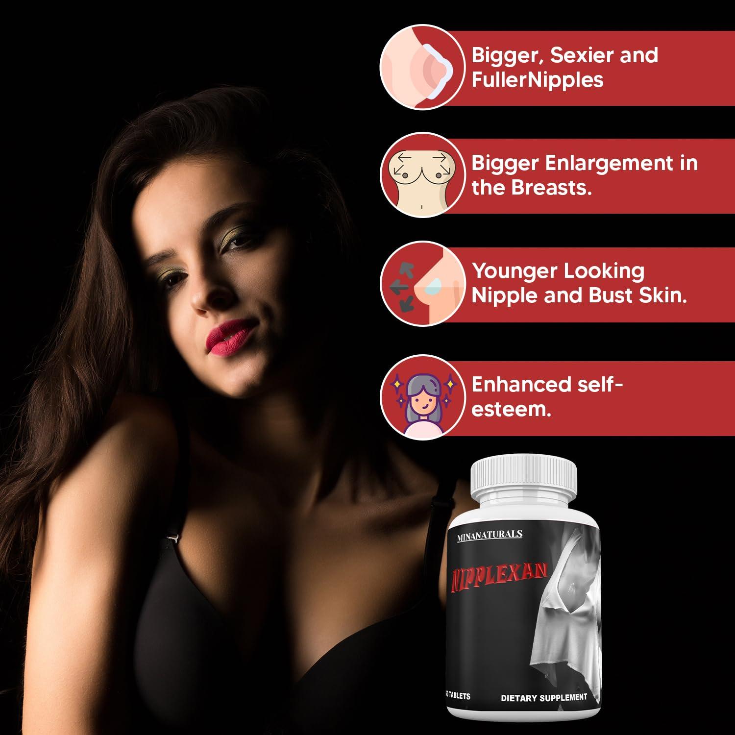MINANATURALS MINANATURALS NIPPLEXAN Natural Nipple Enlargement. Get Bigger Nipples and Fuller Breasts Grow Round, Full and Sensitive Nipples. 60 Tablets