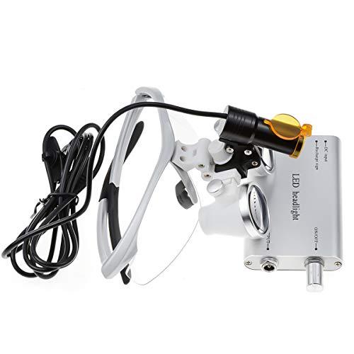 NSKI NSKI 2.5X Loupes Magnifer with 5W High Brightness LED Headlamp with Filter + Aluminum Box (Silver)