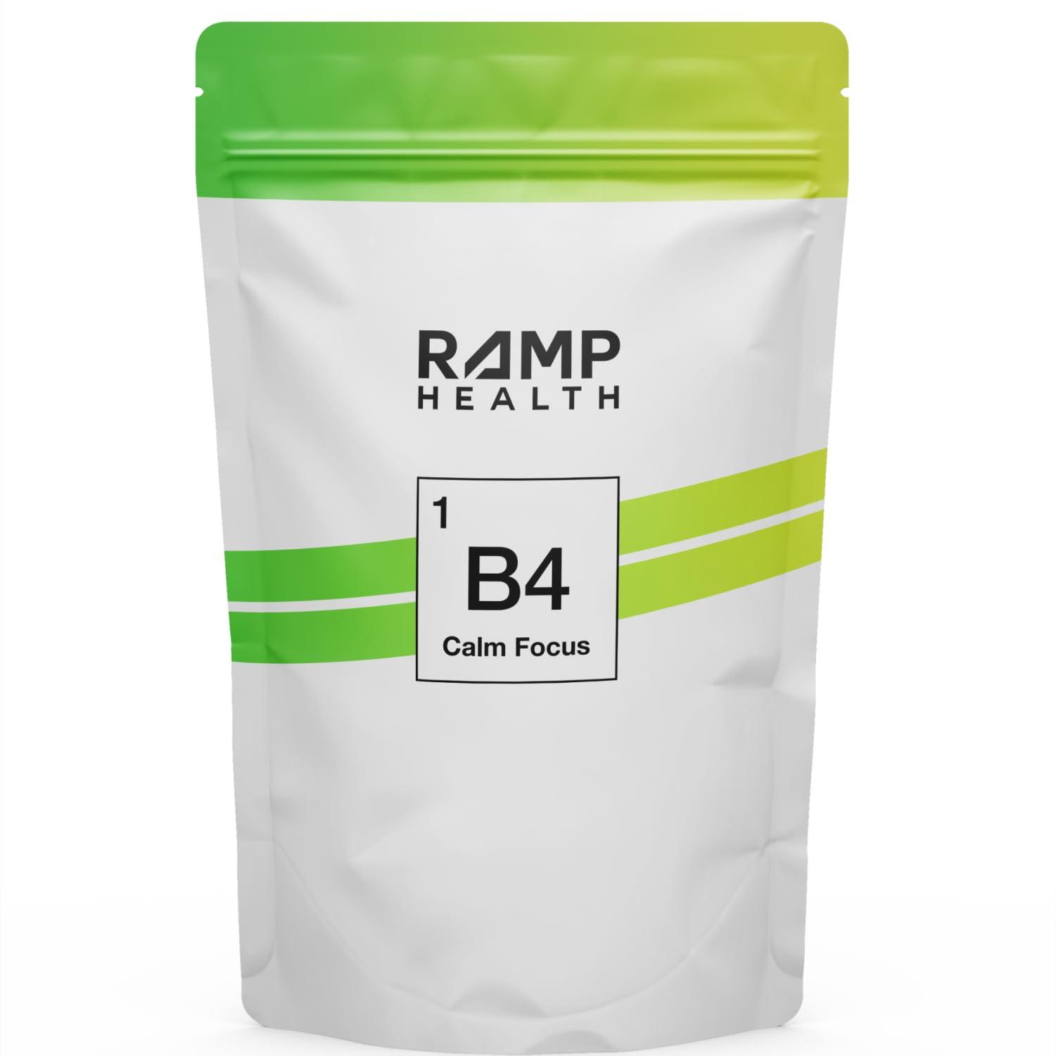 Ramp Health Ramp Health B4 Calm Focus - Brain Supplements for Memory and Focus - Focus Supplement - Brain Supplement - L-Theanine, Lemon Balm Extract and More - Citrus Smooth - 20 Count, White