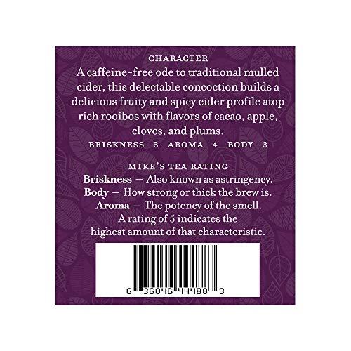 Harney & Sons Harney and Sons Mulled Plum Cider, 4oz Loose Leaf Herbal Tea with Cinnamon, Rooibos, Apple Pieces, and Plum, Dark Red, PP-GRCE8634