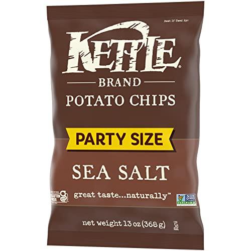 Kettle Brand Kettle Brand Potato Chips, Sea Salt Kettle Chips, Party Size, 13 Oz (Pack of 9)