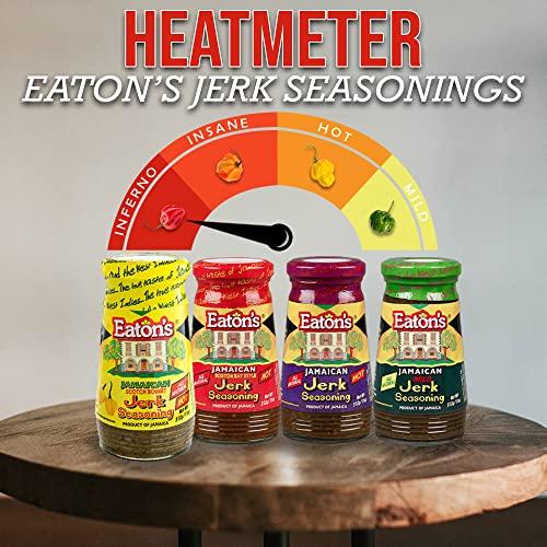 Eaton's Eaton's Authentic Jamaican Jerk Seasoning - Easy to Use, Spicy, and Flavorful Caribbean Jerk Seasoning, BBQ Rub, Grilled Chicken Seasoning or Marinade with Jerk Cooking Recipe eBook (Scotch Bonnet)
