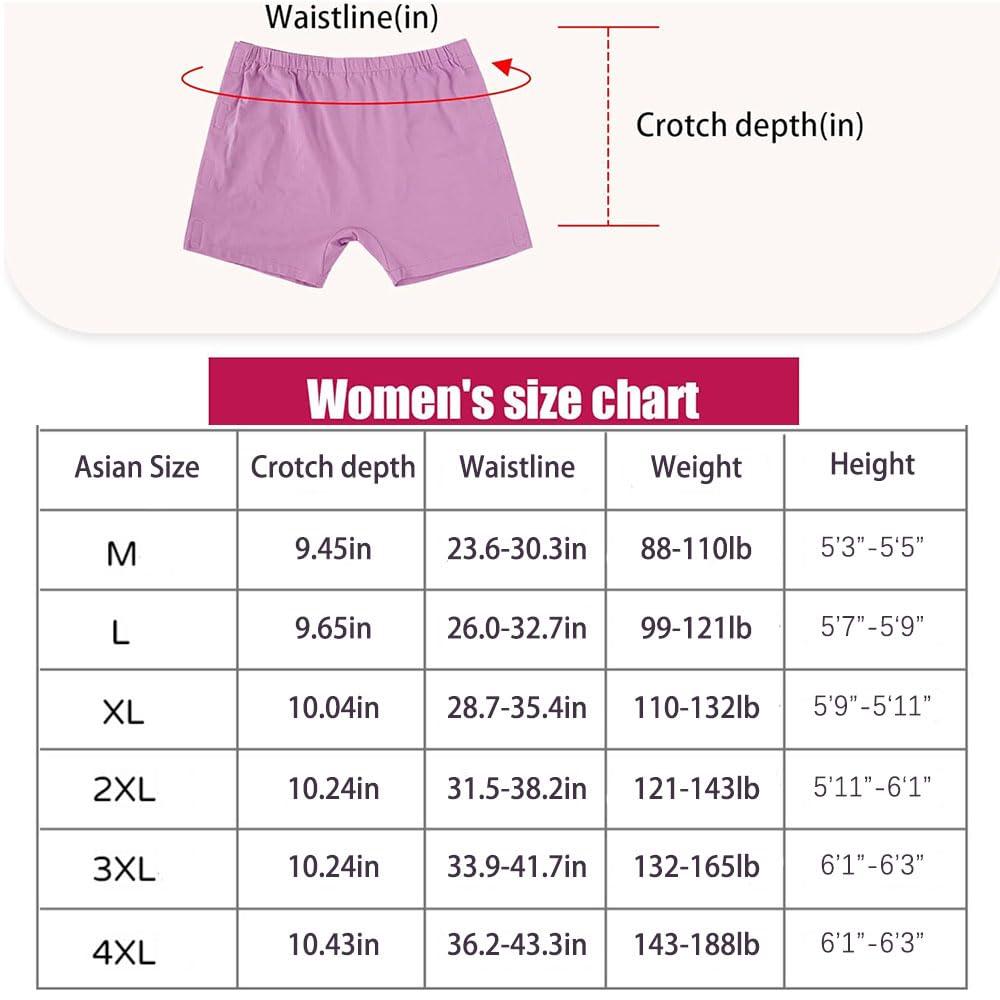 Lmaray Lmaray 3 Pack Post Surgery Boxers for Women, Adaptive Underwears, Tear Away Underwear, Incontinence Stick-on BriefsXL